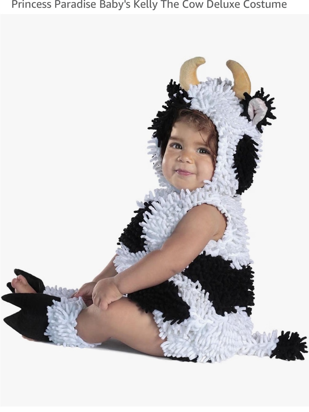 Kelly The Cow Deluxe Baby Costume - Black & White